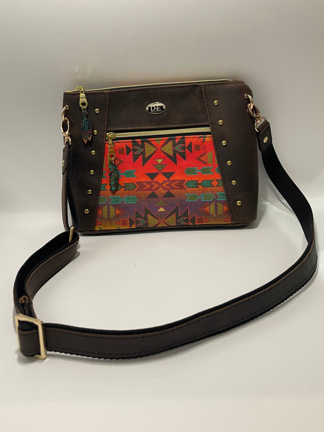 Southwest style leather purse
